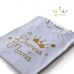 Koszulka ze złotym nadrukiem DUMNY TATA/DUMNA MAMA
